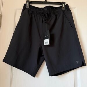 New Men’s Bad Birdie All-Black Active Shorts with Drawstring